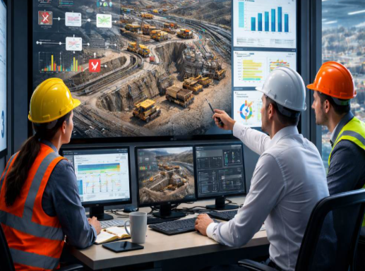 Monitoreo real de operación minera